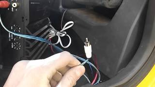 Easiest cheapest way to install subwoofer to stock head unit [upl. by Elma936]