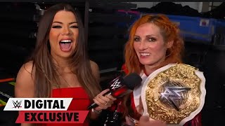 Becky Lynch sends a heartfelt message mentions Seth Rollins and daughter Roux after title win on [upl. by Kore590]