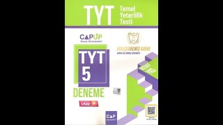 Çap Yayınları TYT 5 li Deneme Sınavı [upl. by Etterrag555]