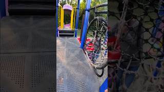 Crazy parkour pov at Playground yt park playground ytshorts spiderman shorts feed reels [upl. by Hsemar]