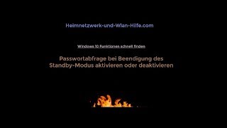 PasswortAbfrage für Windows 10 Standby Modus aktivieren oder deaktivieren Passwortabfrage anpassen [upl. by Yerroc602]