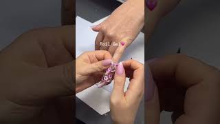 Foil Gel design 😍nailart nails naildesign foil fypシ゚viral goviral shortnails yputubeshorts [upl. by Nuri]