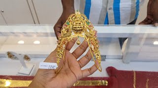 Gold Vanki designs with weight and price in lalitha jewellersLightweight gold jewellery collection [upl. by Htebesile]