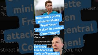 Denmark’s Prime Minister Mette Frederiksen attacked in central Copenhagen news denmark worldnews [upl. by Nwatna]