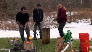 Hurstwic Converting Bloomery Iron to Steel in a Hearth Furnace [upl. by Ellenwad]