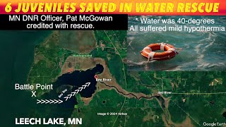 Six Juveniles Saved In Rescue From Cold Waters Of Leech Lake Minnesota [upl. by Gun]