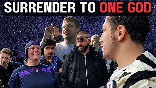 Creator beyond Doubt amp Refuting Shouting Bob’s claim against Allah Shamsi amp Lady  Speakers Corner [upl. by Aihsyak976]