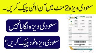 How to Check Saudi Visa Status Online  How to Check Saudi Visa Online 2024 [upl. by Pember224]