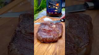 WAGYU🥩 in the WOODS🌲 ➡️ Too RAW🤮 or PERFECT😍⁉️ [upl. by Haslett]