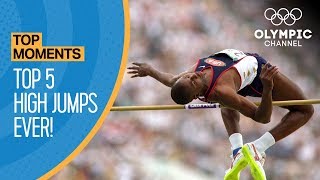 The Highest Ever Olympic High Jumps  Top Moments [upl. by Nnasor]