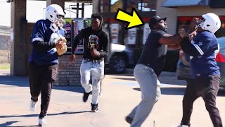 Snatching Peoples Food GONE WRONG SUPERBOWL EDITION [upl. by Kippy613]