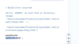 NextJS Build error occurred ENOENT no such file or directory rename npm run build fails [upl. by Melvyn]