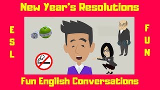 New Years  Resolutions  ESL Lessons [upl. by Ellemrac4]