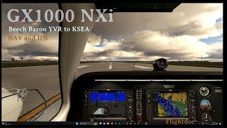 Beech Baron GX1000 NXi flying NAV and ILSE [upl. by Armahs]