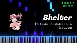 Porter Robinson amp Madeon  Shelter  Piano Tutorial  Sheet Music [upl. by Josepha]