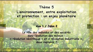 HGGSP Thème 5 A1 J2 Révolution néolithique et révolution industrielle deux ruptures [upl. by Bigot]