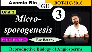 Microsporogenesis Reproductive Biology of Angiosperms Bsc Botany 5th sem GU Botany Axomia Bio [upl. by Odlanir]