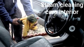 HOW TO STEAM CLEAN YOUR CARS INTERIOR TUTORIAL [upl. by Aselehc]