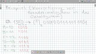 INF1003 Zahlensysteme III Hexadezimal zu Oktal [upl. by Deevan]