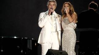 Celine Dion and Andrea Bocelli live in Central Park The Prayer [upl. by Decamp]