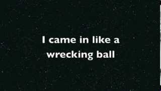 Wrecking Ball  Miley Cyrus  Lyric Video HD [upl. by Aileek799]