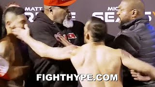 SHANNON BRIGGS amp RAMPAGE JACKSON NEARLY BRAWL AS TEAM BOXING GETS SLAPPED DURING WEIGHIN SCUFFLE [upl. by Esirec]