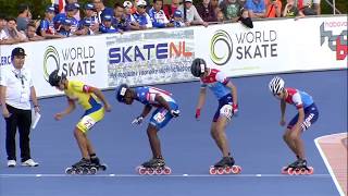 JUNIOR Men 500M  Final  Speed Skating  World Championships 2018  Heerde [upl. by Aynod]