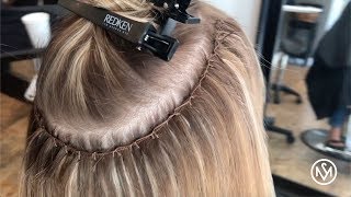 Hand Tied Wefts on Short Fine Hair [upl. by Aneerahs]