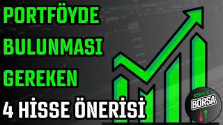 PORTFÖYDE BULUNMASI GEREKEN 4 HİSSE ÖNERİSİ  HİSSE SENEDİ TAVSİYELERİ  TEKNİK ANALİZ [upl. by Scever]