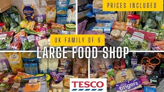 Vlogtober day 31 Large tesco food haul with prices ukfamily vlogtober2024 grocery tesco haul [upl. by Felicia695]