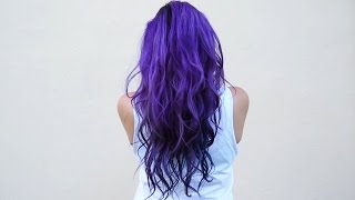 How I dye my hair purple amp blue ♥ DIY [upl. by Nosremaj]