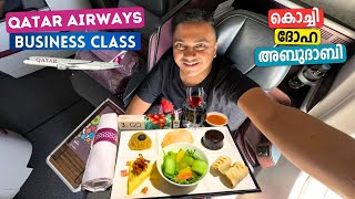 Qatar Airways Business Class from Kochi  Doha  Abu Dhabi  Airbus A330 Flying Experience [upl. by Leanard]