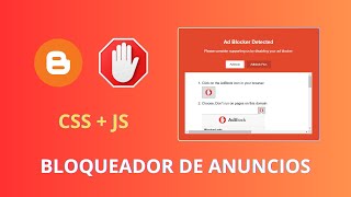 ¡Fácil y Rápido Cómo Implementar un Bloqueador de Anuncios en Blogger 🔥  CODIGO AntiAdblock ✅ [upl. by Chiles430]