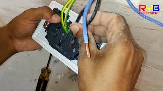 power socket installation and power socket outlet connection [upl. by Taryne439]