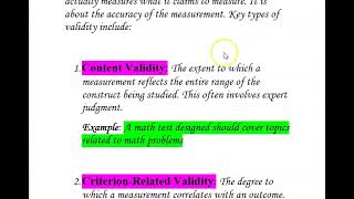 validity and reliability business research methods bbm bba bbs validity and reliability in research [upl. by Alac]