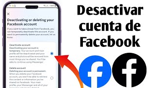 Cómo desactivar cuenta de Facebook 20242025 [upl. by Bove]