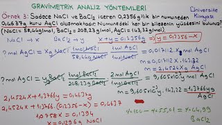 ANALİTİK KİMYAGravimetrik Analiz YöntemleriGravimetrik Verilerden Sonuçların Hesaplanması 2 [upl. by Acquah68]