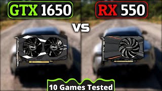 RX 550 Vs GTX 1650  How Big Is The Difference  10 Games Tested [upl. by Herzen977]