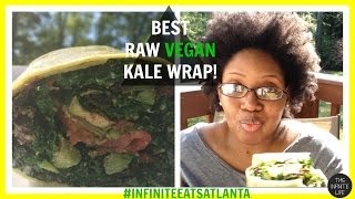 BEST RAW VEGAN KALE WRAP Tassilis Raw Reality [upl. by Markman297]