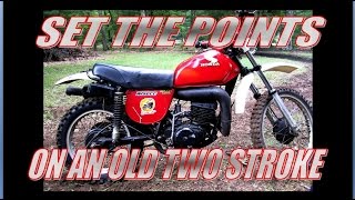 Set the ignition points 1976 Honda MR 250 [upl. by Adlare]