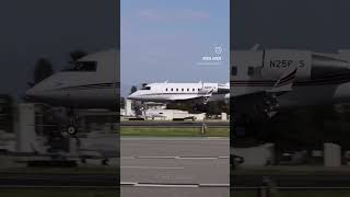 Belíssimo pouso de Bombardier Challenger 650 da NetJets shortsviral shortsvideo [upl. by Norty]