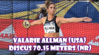 Valarie Allman USA DISCUS 7015 meters NR [upl. by Teeniv]