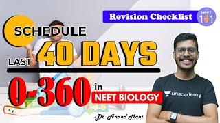 Biology Study Plan  Last 40 Days  0  360 Marks  NEET 2021  Dr Anand Mani [upl. by Bonine]