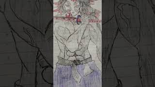 I draw upper moon 1 kokushibo from demon slayer demonslayer [upl. by Sothena]