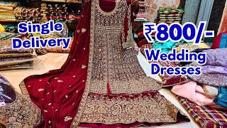 Exclusive Wedding Dresses at only ₹800 Single Delivery Pakistani Suits Hyderabad market [upl. by Igal]