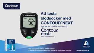 Att testa blodsocker med CONTOUR NEXT  CONTOUR NEXT  mmolL  Sverige seSE [upl. by Ihn]