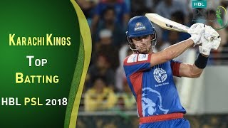 Karachi Kings Batting  Peshawar Zalmi Vs Karachi Kings  Match 7  25 February  HBL PSL 2018  PSL [upl. by Diarmuid]