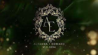 AampE Wedding Monogram Animation  Emerald Green  Gold [upl. by Angelis]