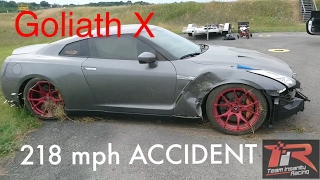 Switzer Goliath X GTR spins out at 218 mph ACCIDENT [upl. by Byrn]