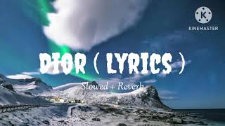 Dior  Lyrics Song  Slowed  Reverb  SHUBH  Bandlab Lyrics My Lofi Song [upl. by Christalle]